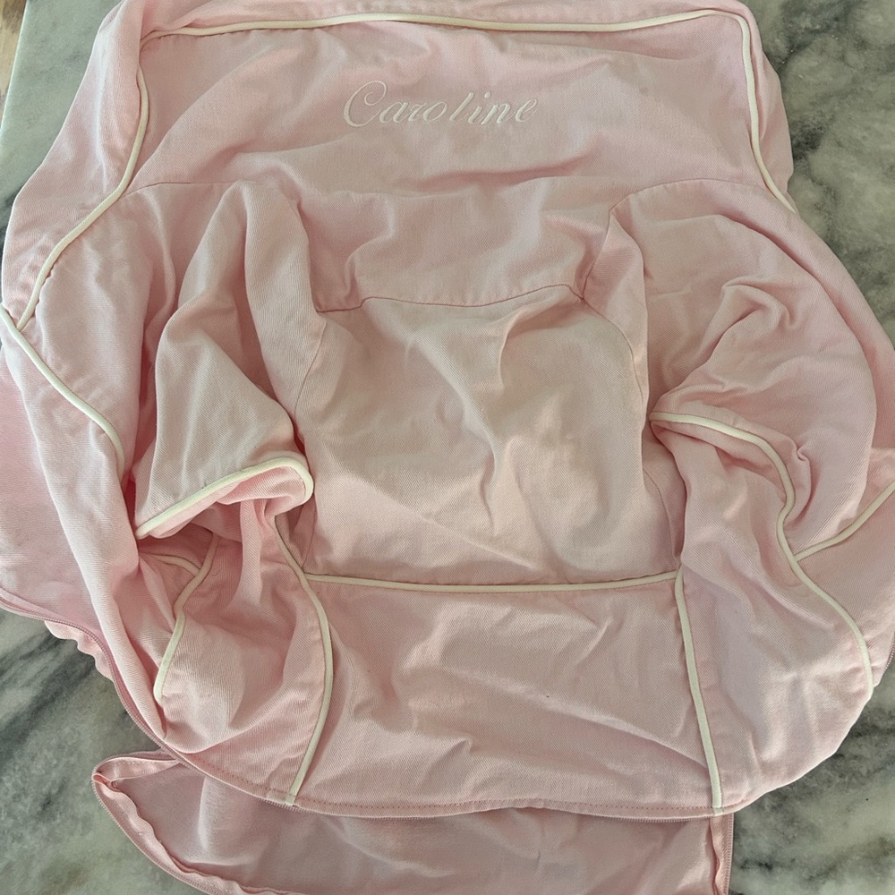 Blush Twill First Anywhere Pottery Barn Kids Chair (‘Caroline’ monogram)